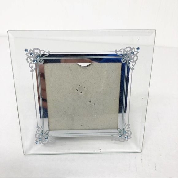 Vintage Home Decor Glass and Crystal Gem Picture Photo Frame - Picture 2 of 6